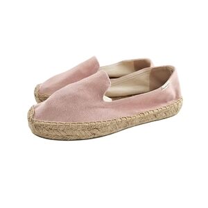 Soludos Pink Blush Canvas Espadrille Flats Size 8.5